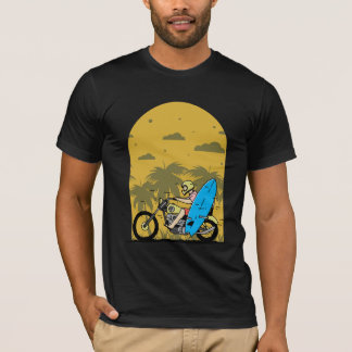 T-shirt Surf Rider Motorcycle Beach Adventure