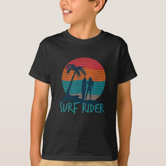 T-shirt Surf Rider-Riding the waves-surfing-Big wave (Devant)
