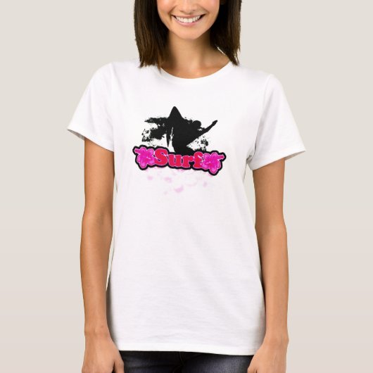 T-shirt Surf rose (Devant)
