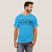 T-shirt Surf (S-U-Rf) Éléments Périodiques Orthographe (Devant entier)