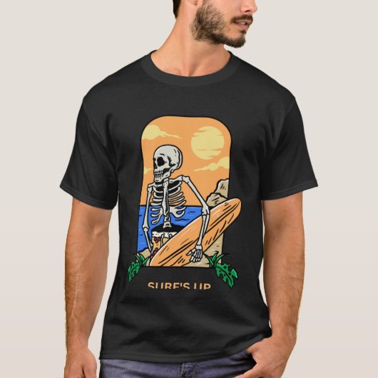 T-shirt Surf s Up Cool Beach Vibes (Devant)