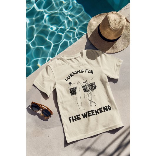T-shirt Surf’s Up Skeleton Surboard Skater / Beachwear