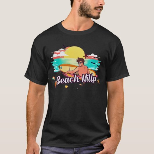 T-shirt Surf, soleil et divertissement (Devant)