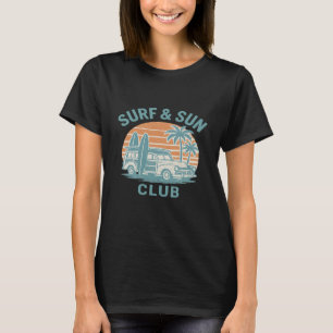 T-shirt surf & Sun Club Retro Woody Surfboard