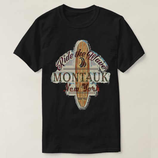 T-shirt Surf Surf Surfboard Perdu Longboard Montauk Nouvea (Design devant)
