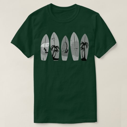 T-shirt Surf Surfboard Vintage Classic Retro Surfboard (Design devant)