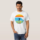 T-shirt SURF - Surfer rester sur le plateau. Conception vi (Devant entier)