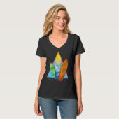T-shirt Surf Synthwave de surf tropical Vaporwave Surfer (Devant entier)