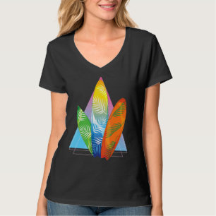 T-shirt Surf Synthwave de surf tropical Vaporwave Surfer