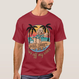 T-shirt Surf Vibes Goldendoodle - Mec, Où est My Bone ?