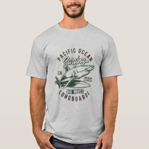 T-shirt Surf Vintage de panneaux de l'océan Pacifique
