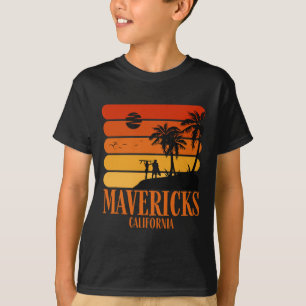 T-shirt Surf Vintage Mavericks Beach California Retro S