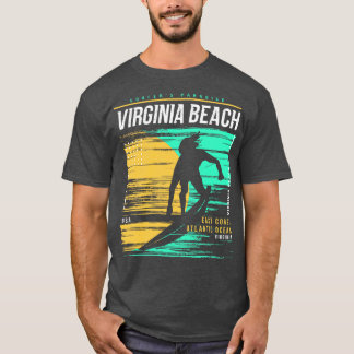 T-shirt Surf Vintage Retro Surfing Virginia Beach Virginia