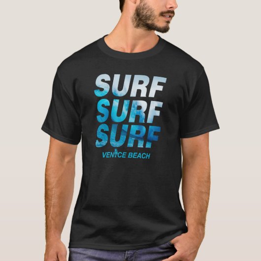 T-shirt Surf Wave Venice Beach Ocean Surfing California Co (Devant)