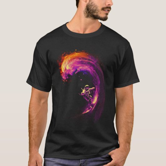 T-shirt Surfant dans l'espace (Devant)