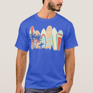 T-shirt Surfboard Vintage Rétro Surfboard Surfboard Wave S