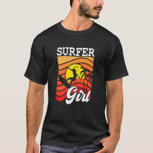 T-shirt Surfboarder Surfer Girl Palm Tree Surf