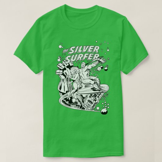 T-shirt Surfer argenté (Design devant)