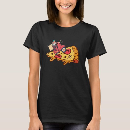 T-shirt Surfer Boy Surf Pizza Matching Cute Pizza Deliv (Devant)