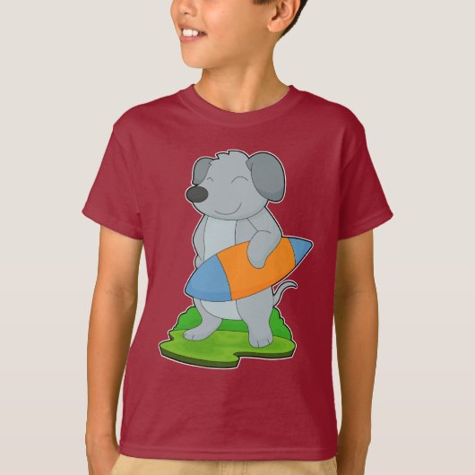 T-shirt Surfer de chien (Devant)