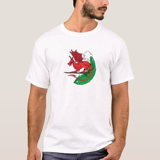 T-shirt Surfer de dragon de Gallois (Devant)