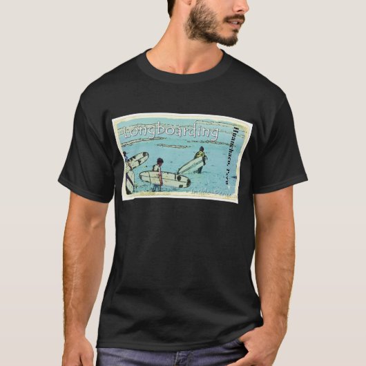 T-shirt Surfer de Longboarding Huanchaco Pérou (Devant)