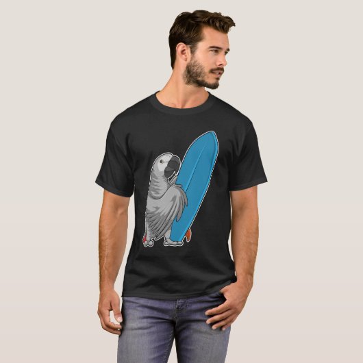 T-shirt Surfer de perroquet (Devant entier)