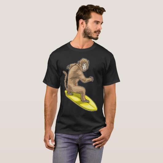 T-shirt Surfer de singe (Devant entier)
