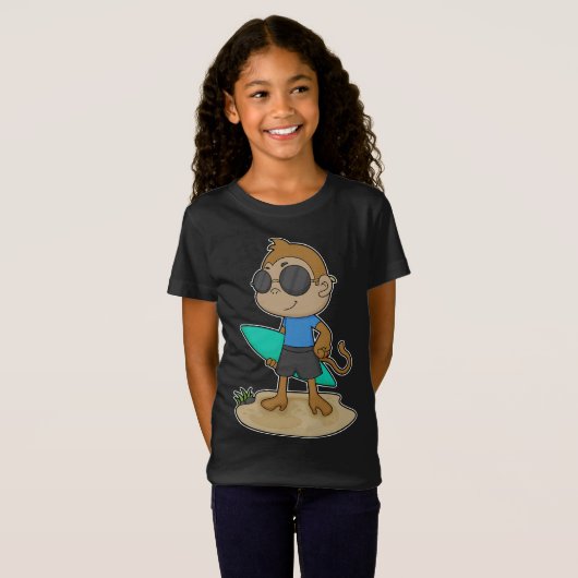 T-Shirt Surfer de singe (Devant entier)