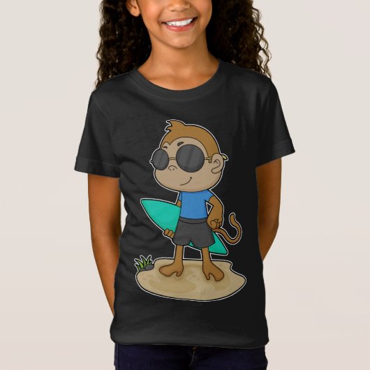 T-Shirt Surfer de singe (Devant)