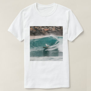 T-shirt Surfer d'hiver Mouette, Surf de mouette, Seagull T