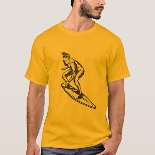 T-shirt Surfer Dude Conception Surf Vintage (Devant)