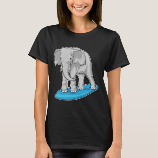 T-shirt Surfer éléphant (Devant)