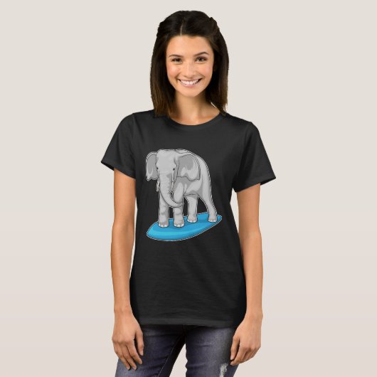 T-shirt Surfer éléphant (Devant entier)