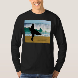 T-shirt Surfer en se brisant le tube