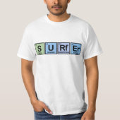 T-shirt Surfer fait d'éléments (Devant)