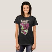 T-shirt Surfer fille chasse vagues surf (Devant entier)