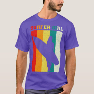 T-shirt Surfer Girl Beach Sea Sun Travel Cadeau