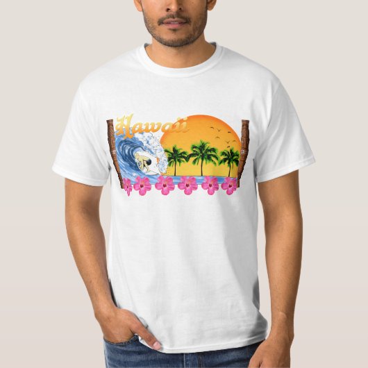 T-shirt Surfer hawaïen (Devant)
