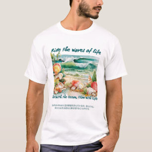 T-shirt Surfer les vagues de la vie