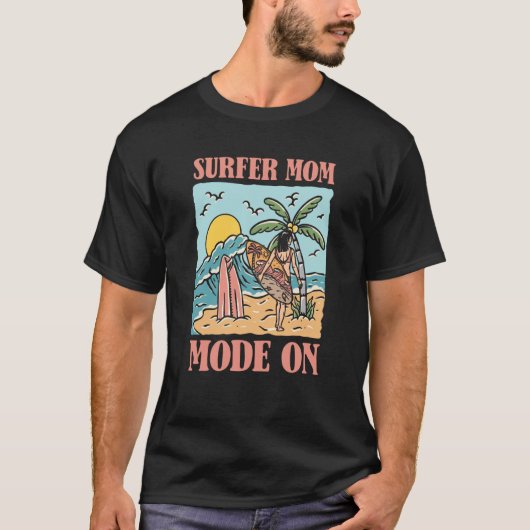 T-shirt Surfer Mère Surfboard Surfrider Waves Surfing M (Devant)