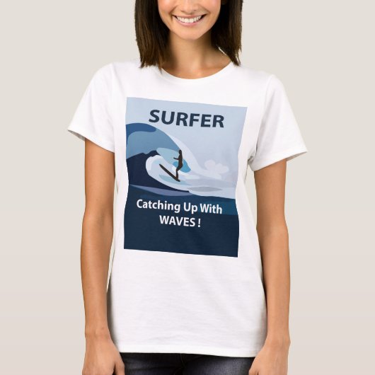 T-shirt Surfer Plage Surf (Devant)