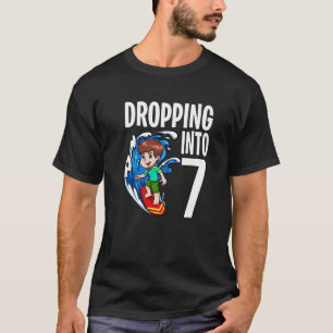 T-shirt Surfer Plonger Dans 7 Surfboarder Boy Surfing Bir