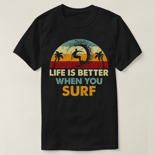 T-shirt Surfer rétro (Design devant)
