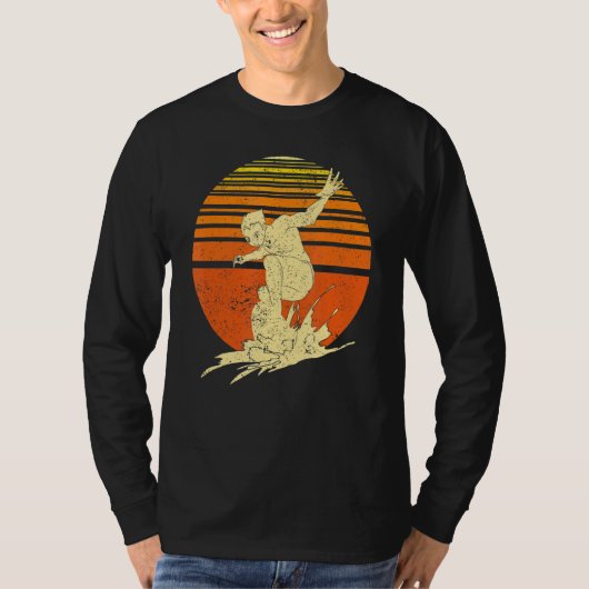 T-shirt Surfer Rétro Surfboard Eau Sport Vagues Surf 1 (Devant)