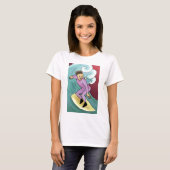 T-shirt Surfer Rose rock (Devant entier)