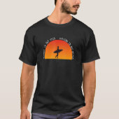 T-shirt Surfer Sunset Water Surfing Rétro (Devant)