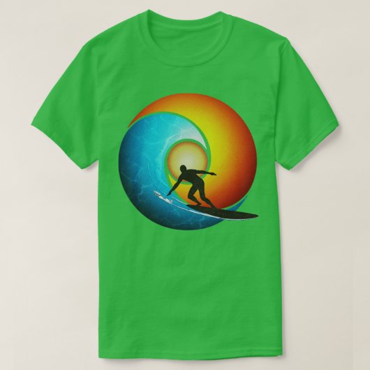 T-shirt Surfer sur la vague estivale sans fin v2 (Design devant)