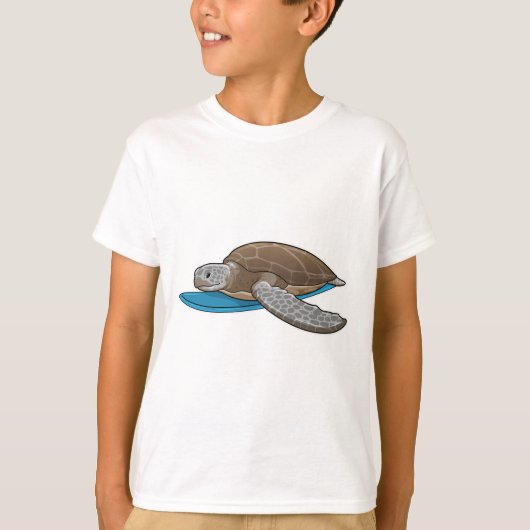 T-shirt Surfer sur tortue (Devant)
