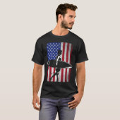 T-shirt Surfer Surfer 4 juillet États-Unis Drapeau América (Devant entier)